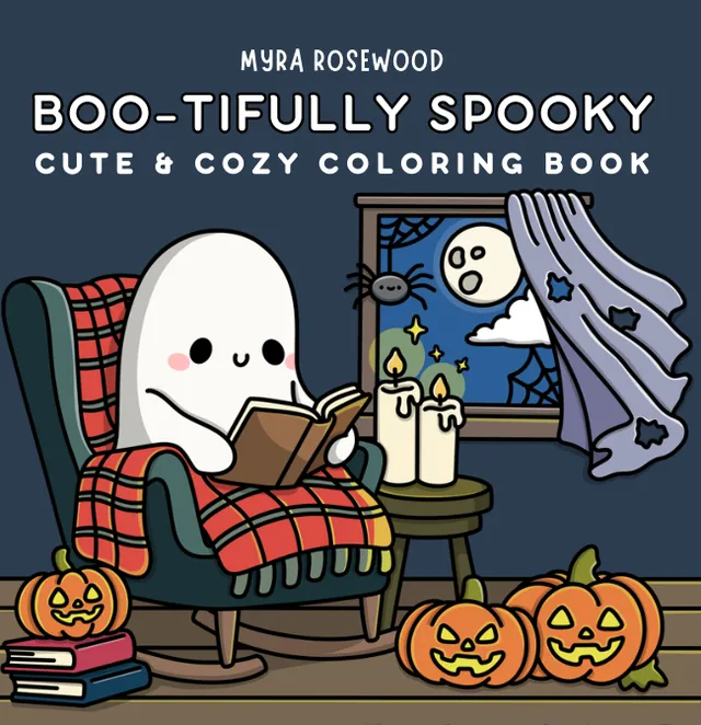 Cover of Boo-tifully Spooky coloring book by Myra Rosewood