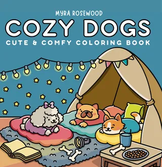 Cover of Cozy Dogs coloring book by Myra Rosewood