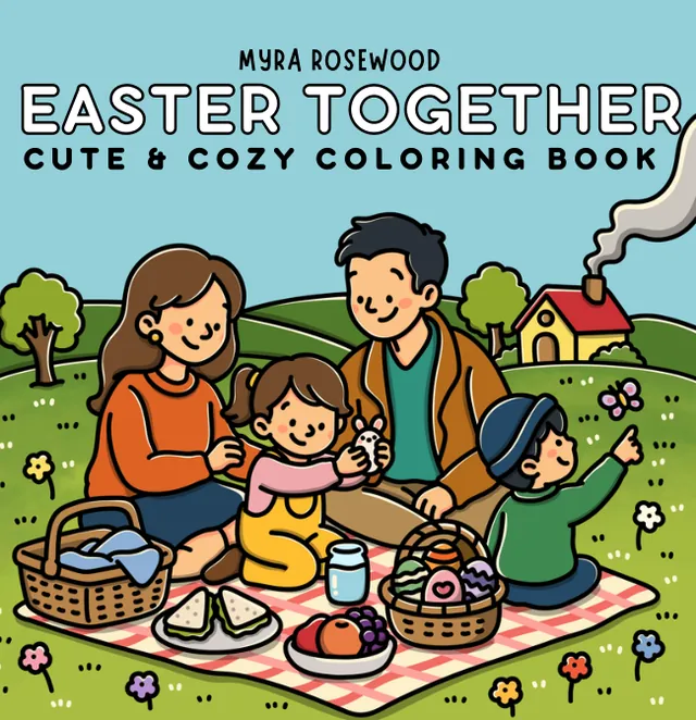 Cover of Easter Together coloring book by Myra Rosewood